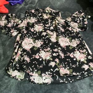 Girls cold shoulder blouse